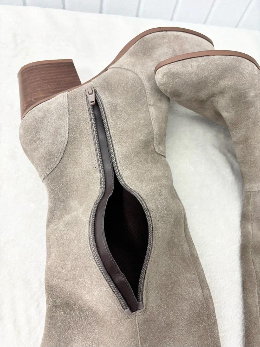 Sole Society Taupe‎ Cow Suede Over-the-Knee Boots 